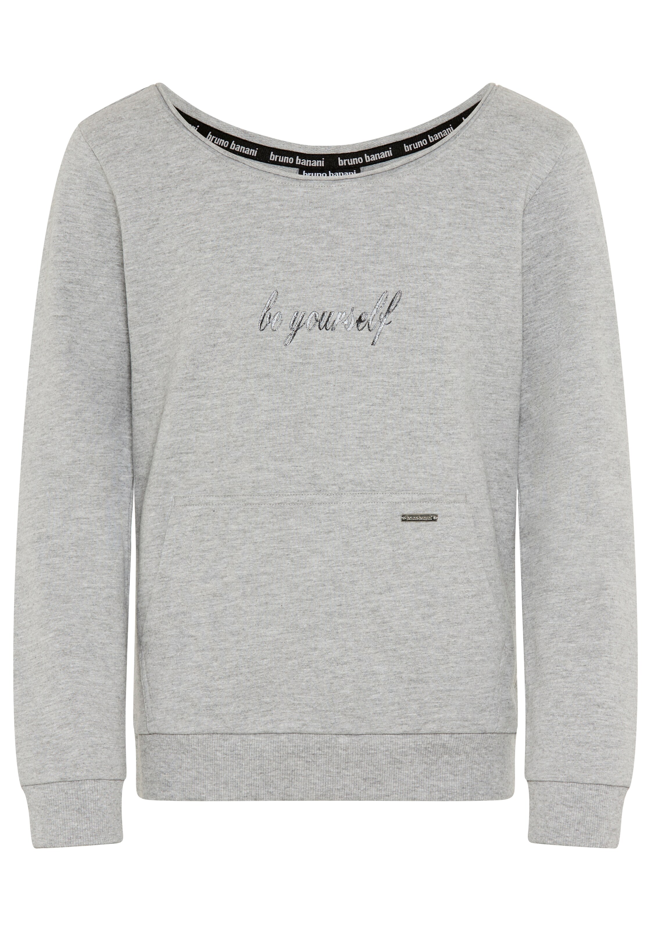 Bruno Banani LM Sweatshirt in Grey: front
