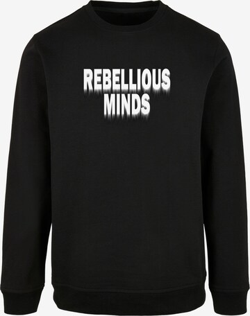 Merchcode Sweatshirt 'Rebellious Minds' in Zwart: voorkant