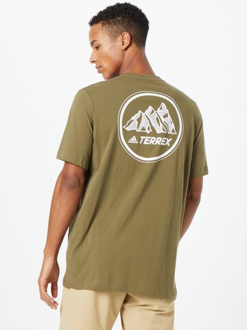 ADIDAS TERREX Λειτουργικό μπλουζάκι σε πράσινο