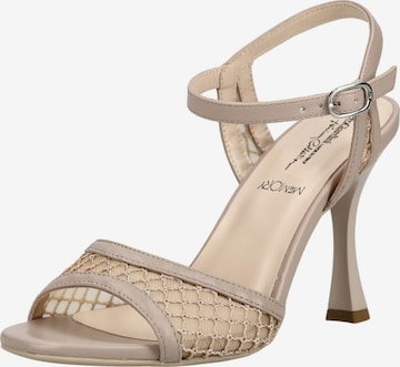 Sandalo con cinturino di Nero Giardini in beige: frontale