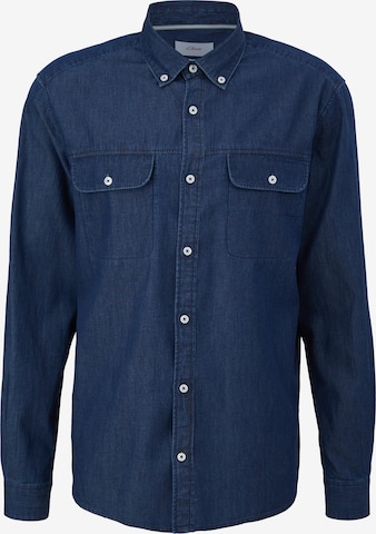 Coupe regular Chemise s.Oliver en bleu : devant