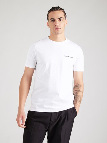 Tricou de la Lyle & Scott pe alb: față