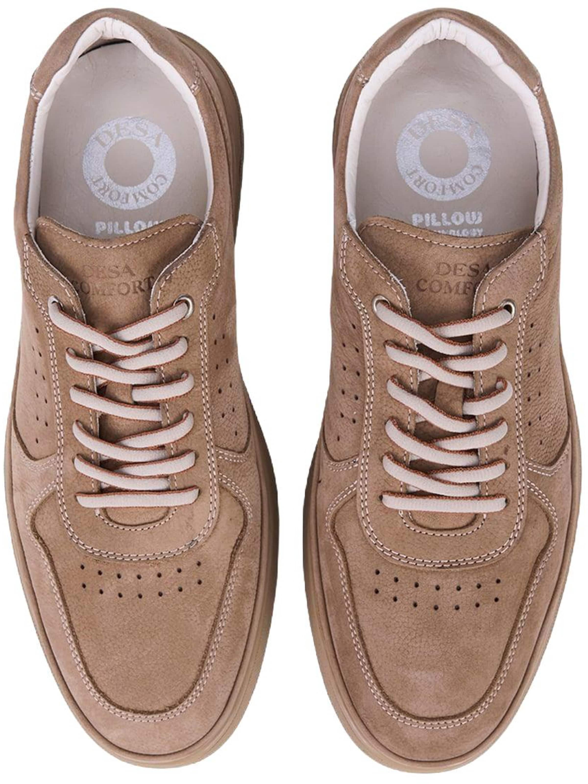 Desa - Zapatillas sin cordones 'DESA Herren-Sneaker DesaComfort aus Nubukleder' en marrón