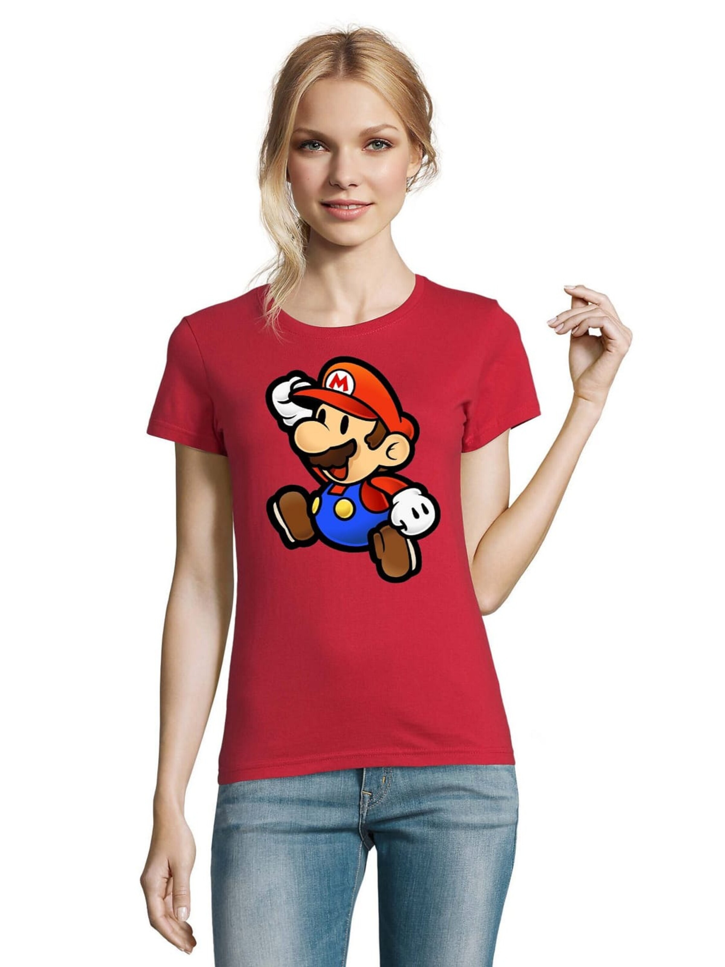 Blondie & Brownie Shirt 'Mario' in Red: front