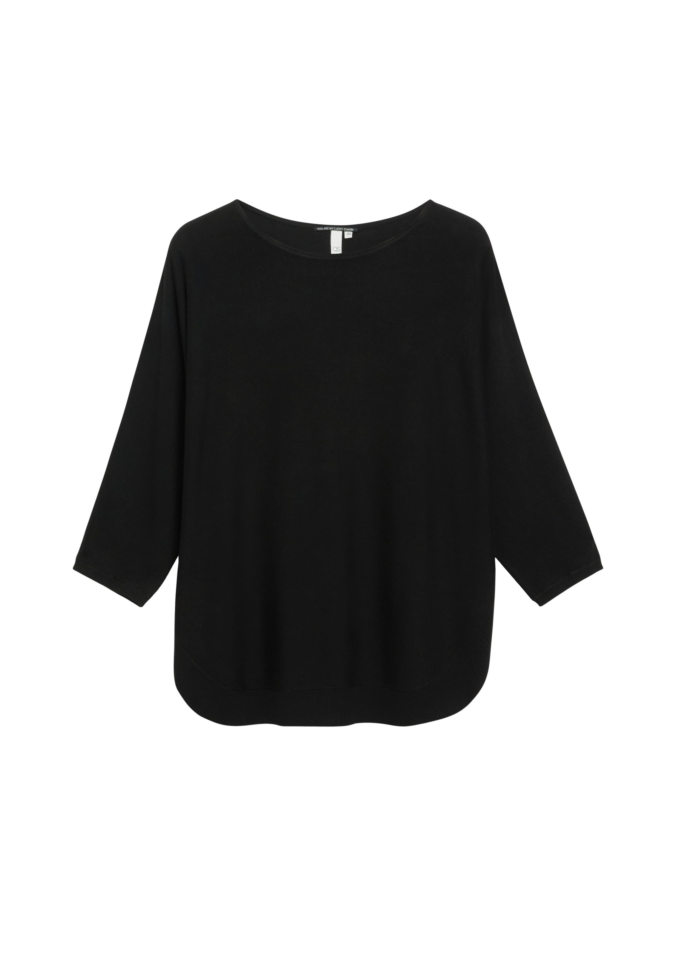 Pull-over QS en noir : devant