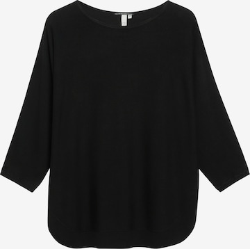 Pull-over QS en noir : devant