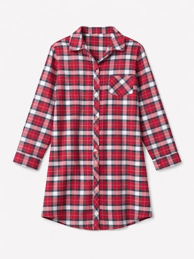 Camicia da notte 'Leafletic Women's Flannel Tops' in XS LEAFLETIC di colore rosso, Visualizzazione prodotti