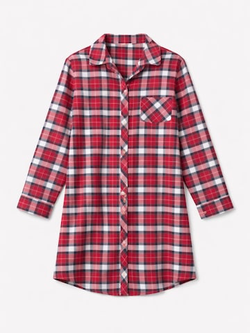 LEAFLETIC Schlafshirt 'Leafletic Women's Flannel Tops'‌‌‌‌ in Rot: Vorderseite