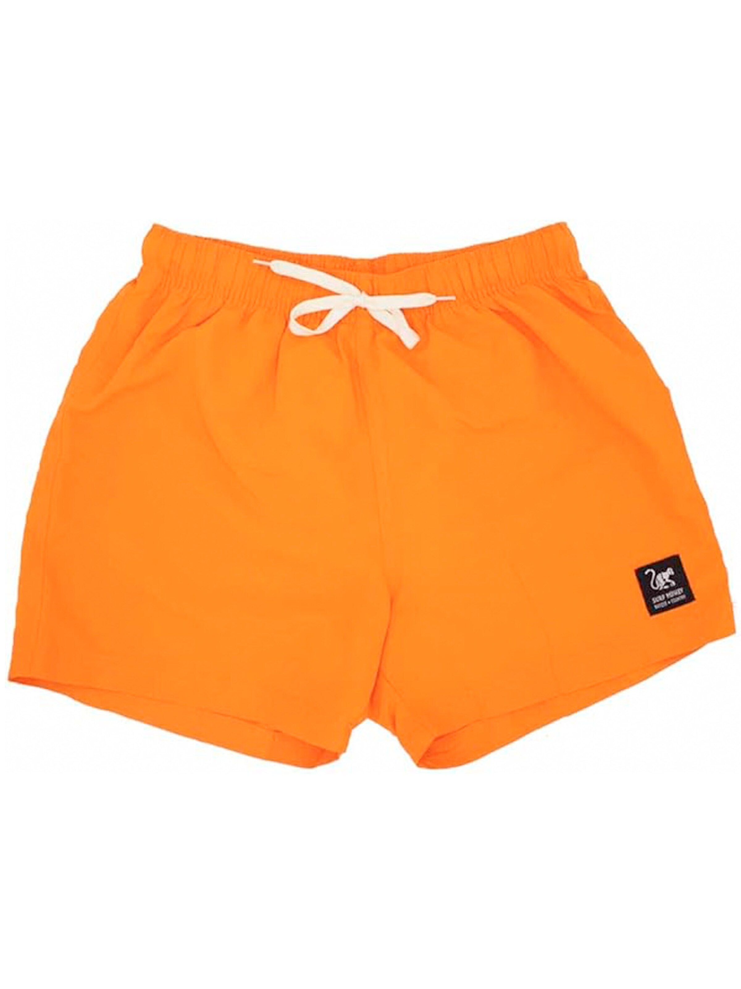 Surf Monkey Swimming Trunks in Orange: front