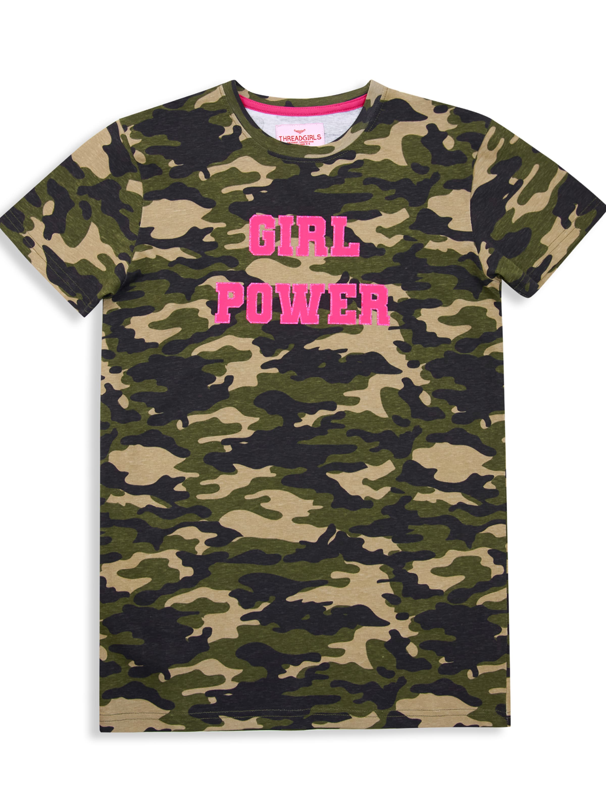 Threadgirls T-Shirt 'Montana' in Grün: Vorderseite