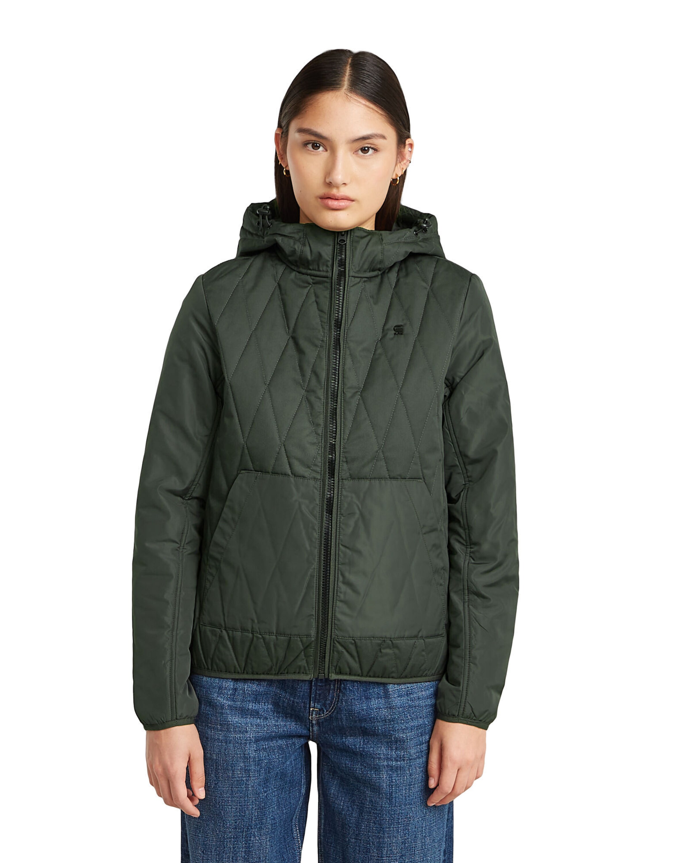 G-STAR Between-season jacket 'Utility Quilted' in Green: front