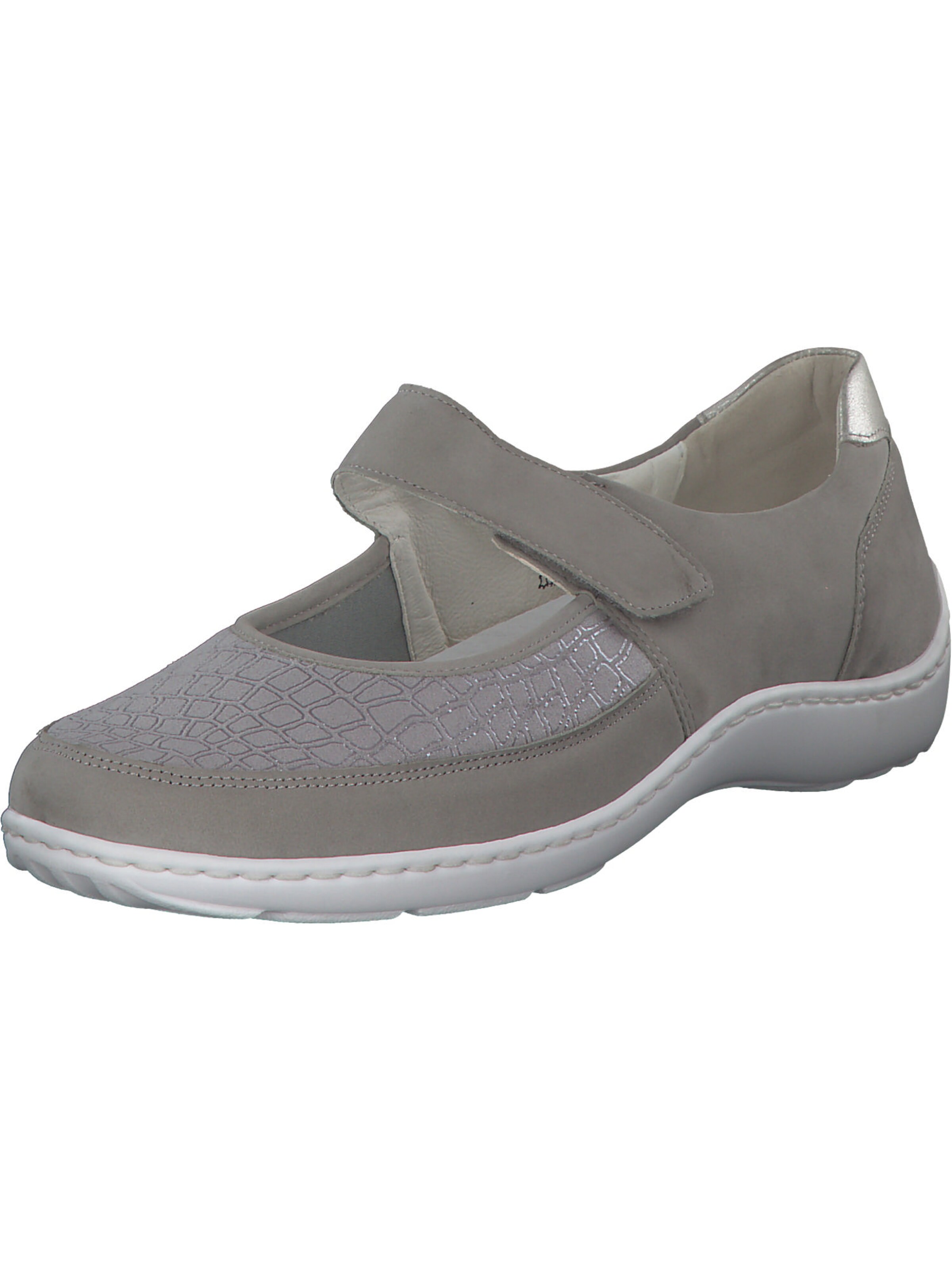 WALDLÄUFER Slipper 'Henni' in Grau: Vorderseite