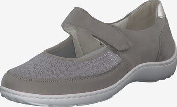 WALDLÄUFER Ballet Flats with Strap 'Henni 496H33' in Grey: front