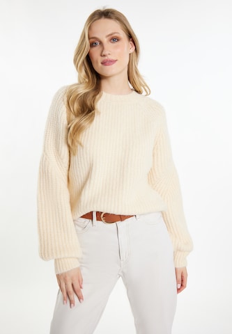 Pull-over 'Altiplano' DreiMaster Vintage en beige : devant