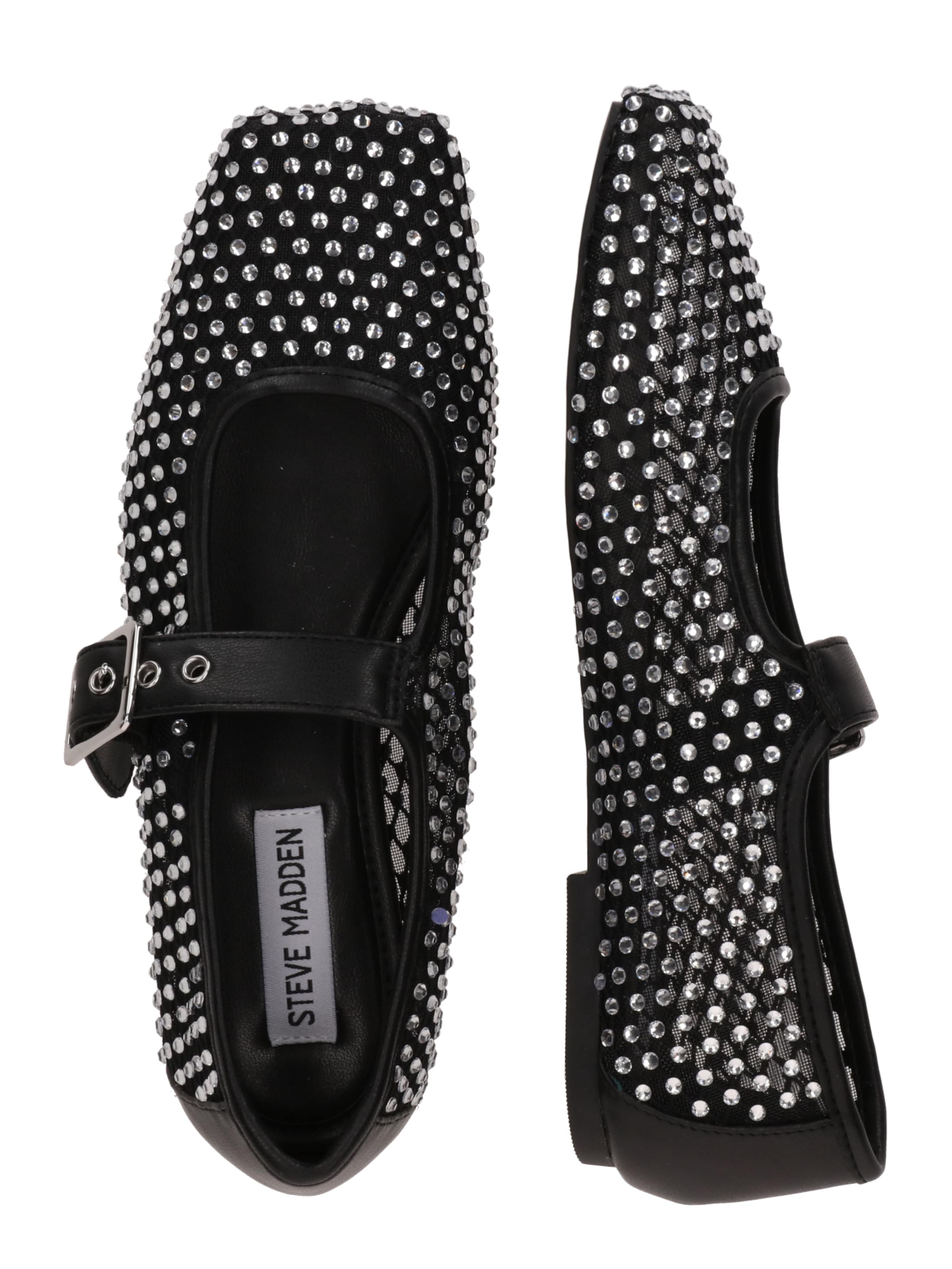 STEVE MADDEN Μπαλαρίνα με λουράκια 'Marcela' σε μαύρο