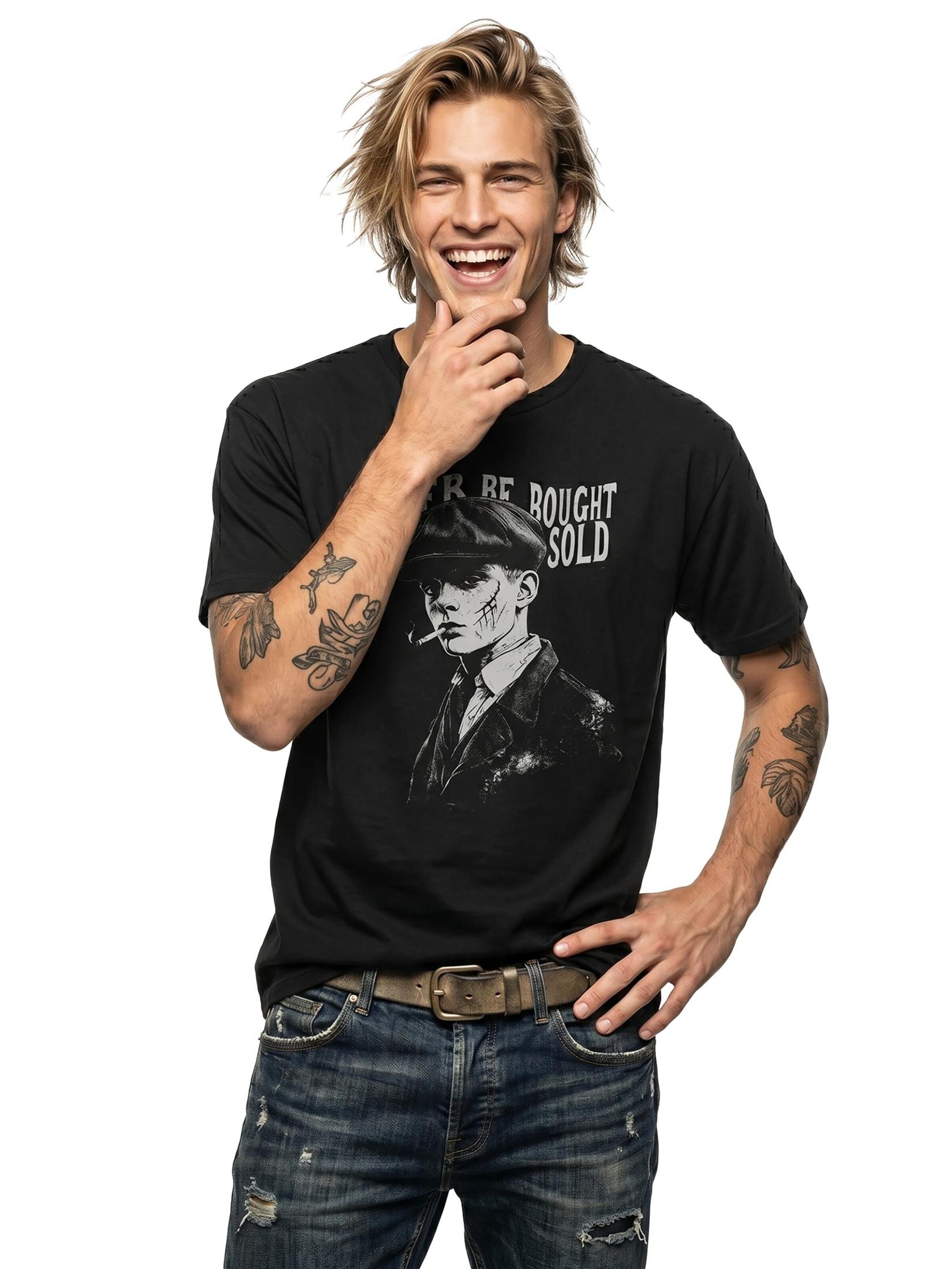 MAKAYA Shirt 'Never Be Bought' in Black