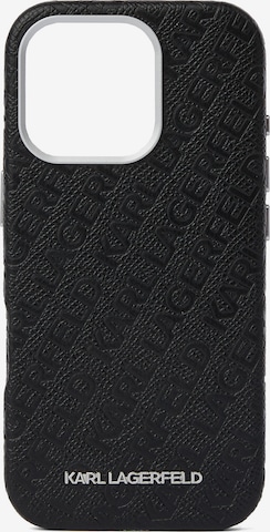 Husă de smartphoneuri 'iPhone 16 Pro Max' de la Karl Lagerfeld pe negru: față