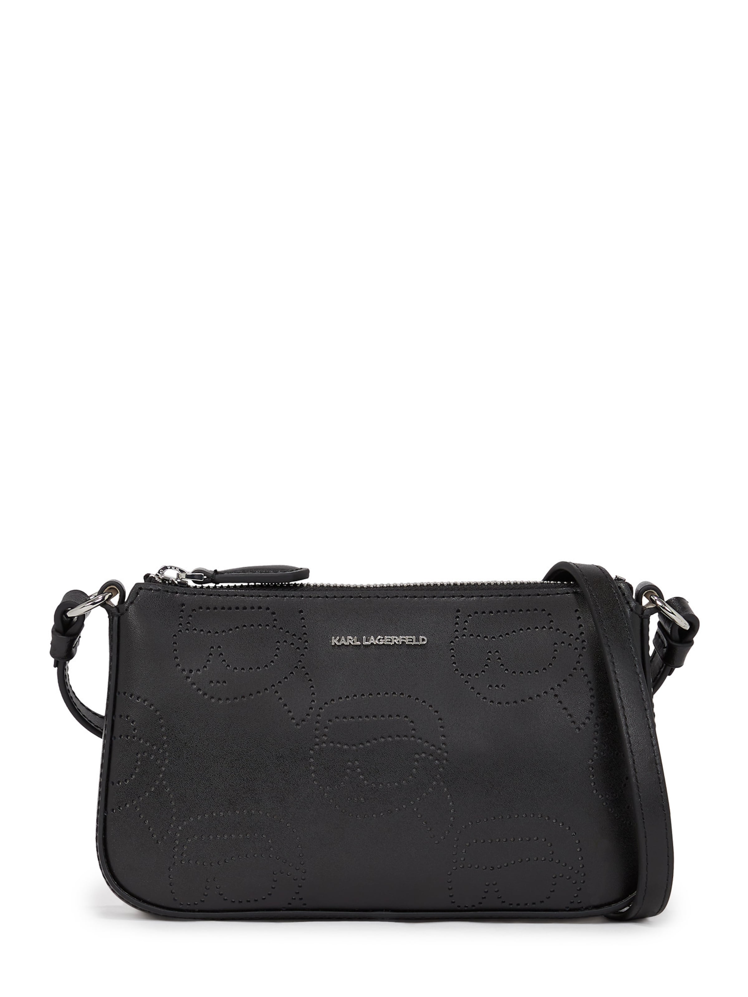 Karl Lagerfeld Olkalaukku 'Ikon' värissä musta: etupuoli