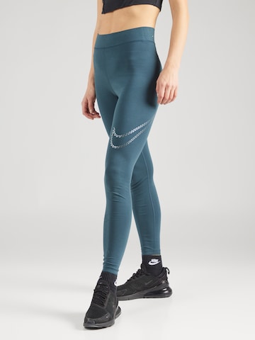 Regular Leggings de la Nike Sportswear pe verde: față