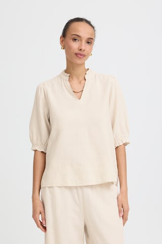 b.young Bluse 'BYFALAKKA' in Beige: Vorderseite