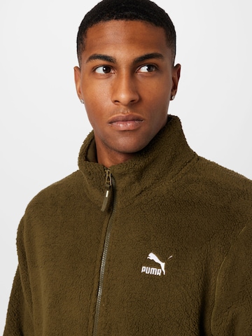 Jachetă  fleece 'Classics Sherpa' de la PUMA pe verde