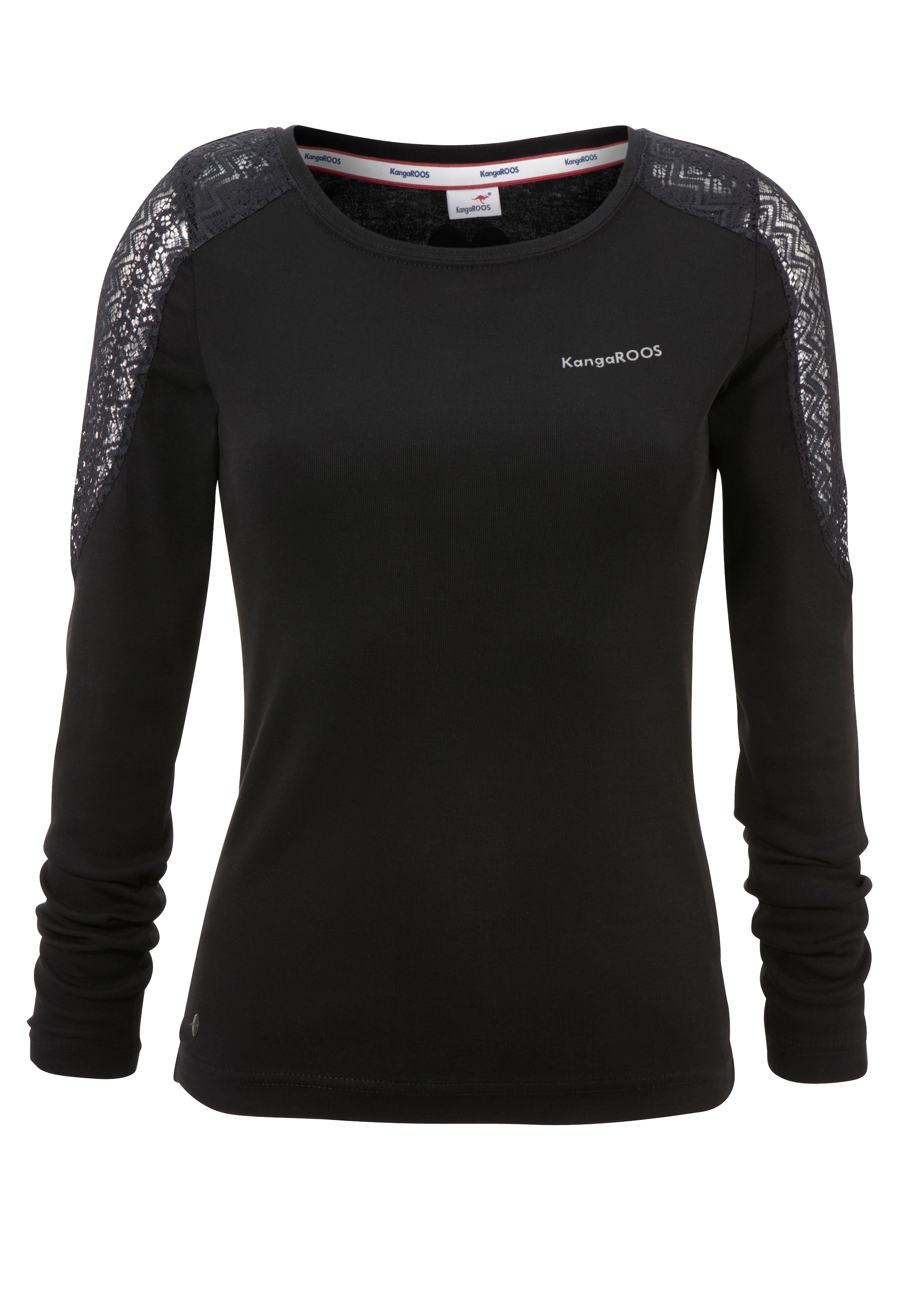 KangaROOS Shirt in Schwarz: Vorderseite