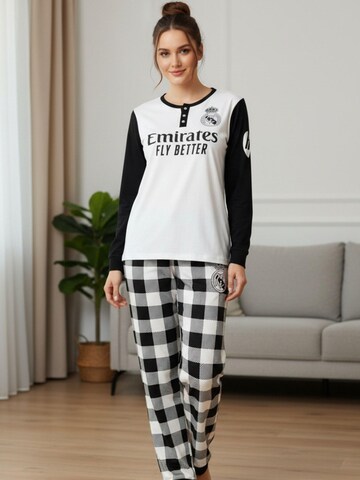 Pyjama 'Real Madrid Premium Langarm-Pyjama – Weiches Single-Jersey' Cerdá en blanc : devant