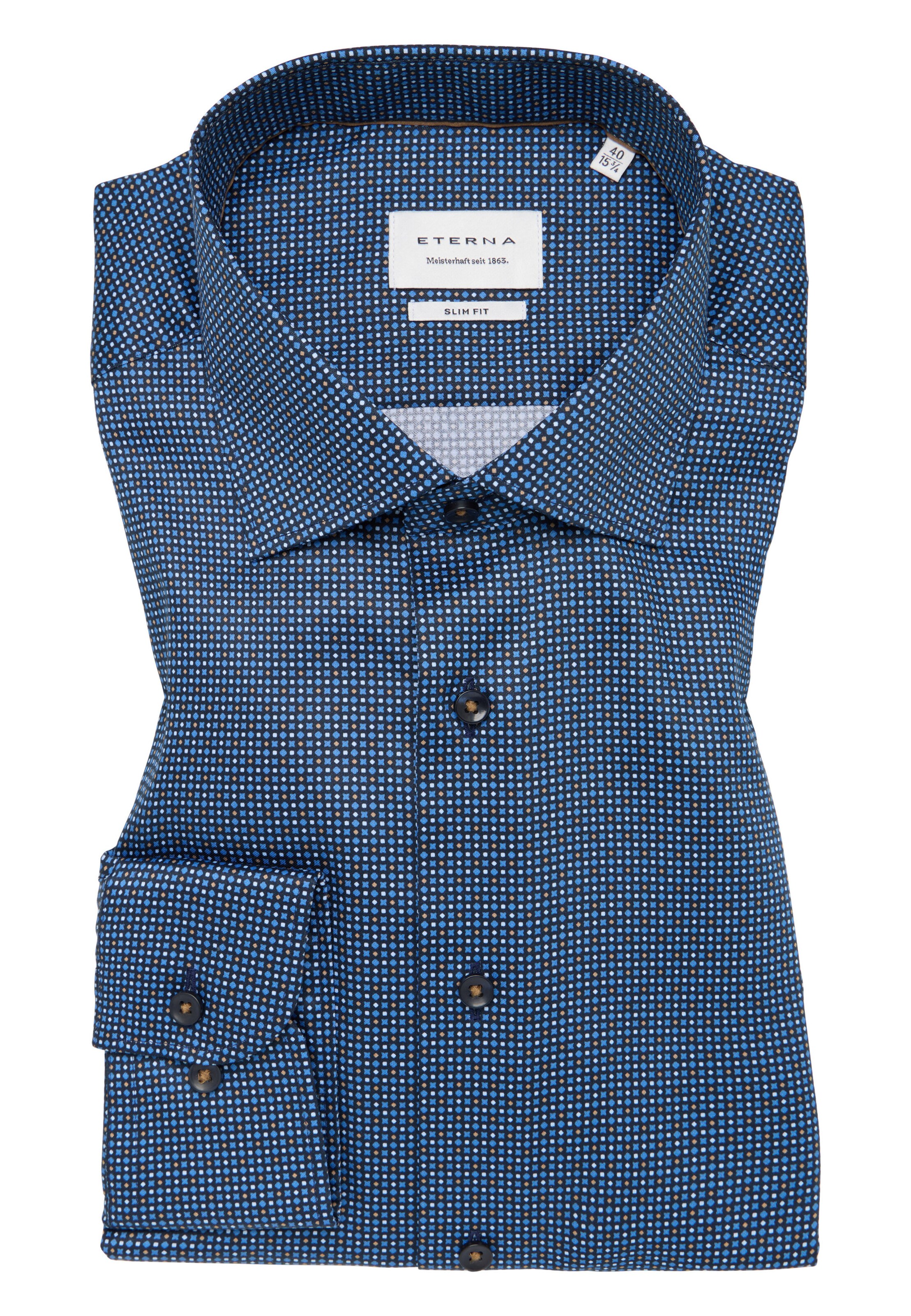 ETERNA Slim fit Zakelijk overhemd in Blauw