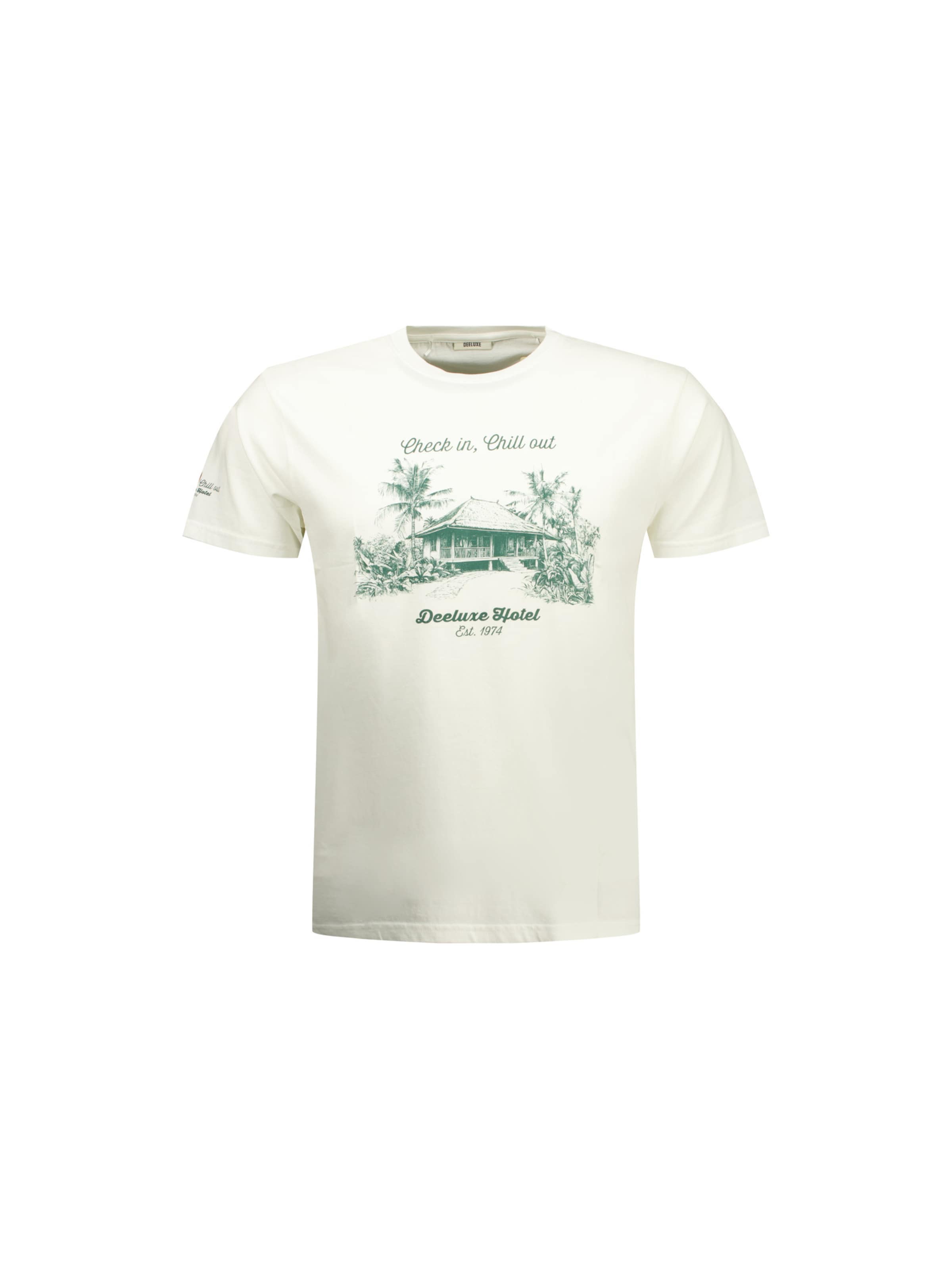 T-Shirt ' JUNGLE ' Deeluxe en blanc : devant