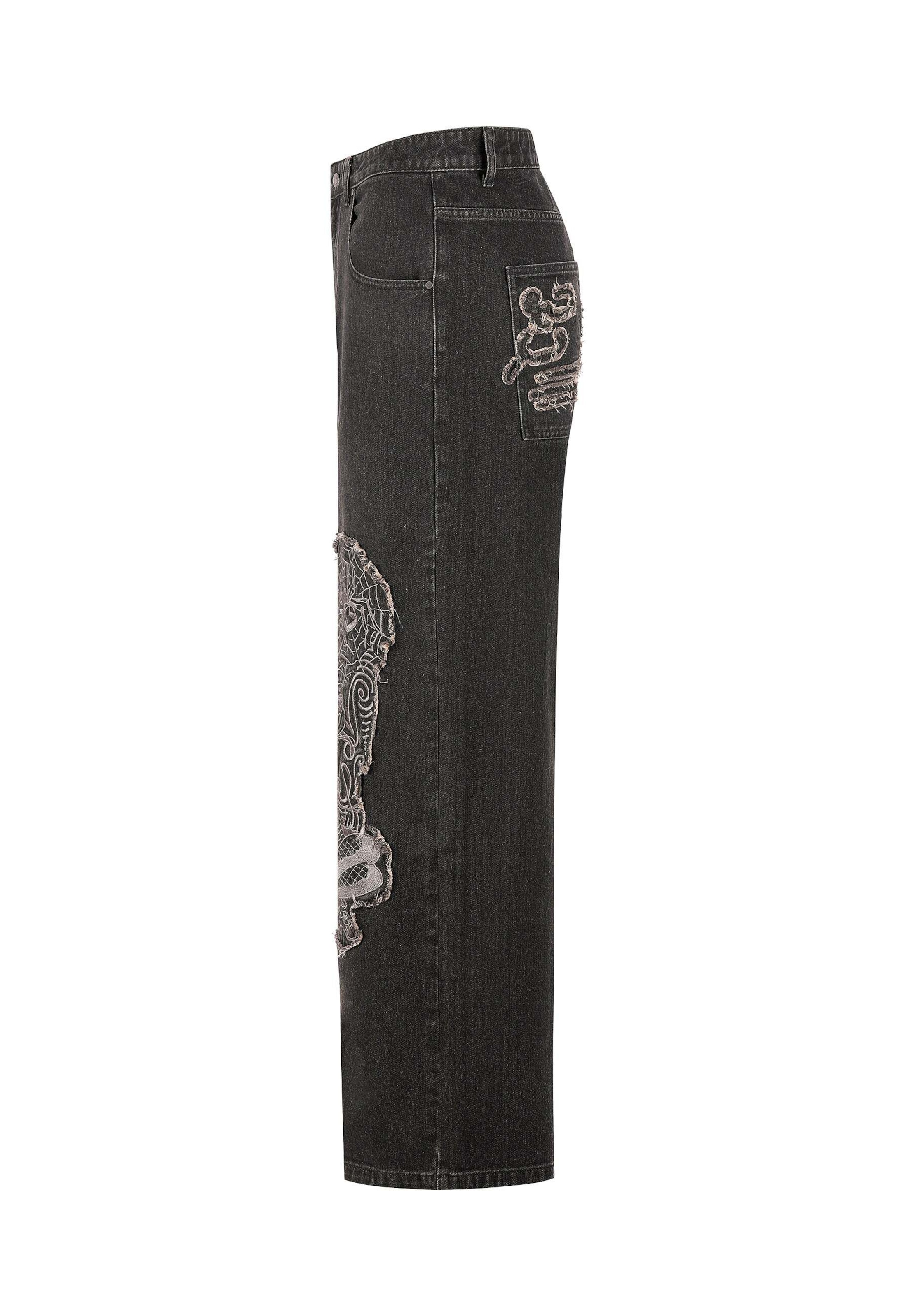 Ed Hardy - Loosefit Vaquero en negro