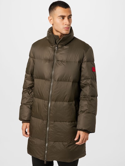 HUGO Manteau d’hiver 'Magnus2141' en kaki, Vue avec modèle