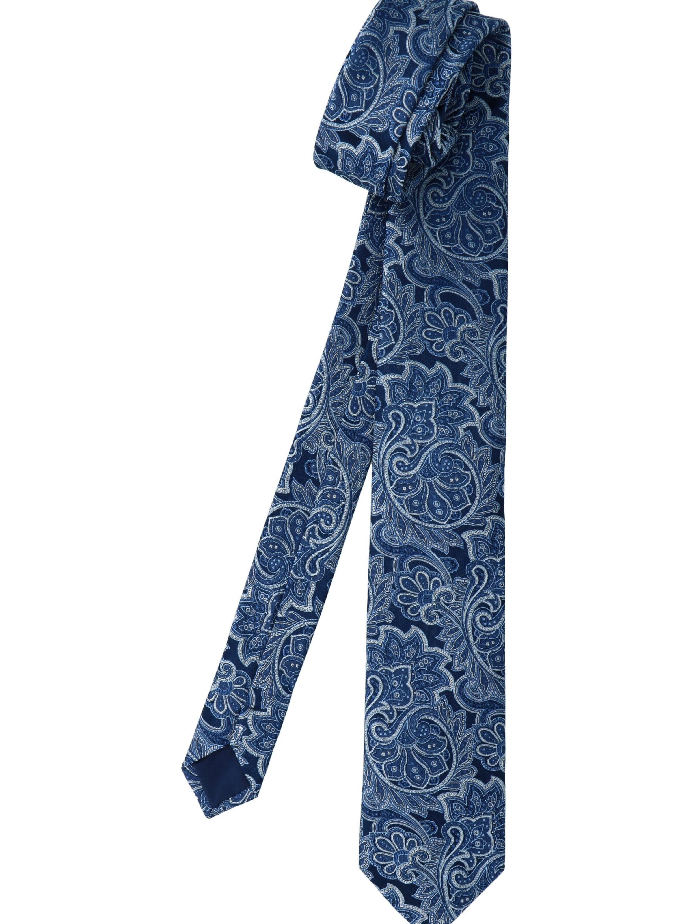 WILLEN Tie 'Marine Paisley' in Blue