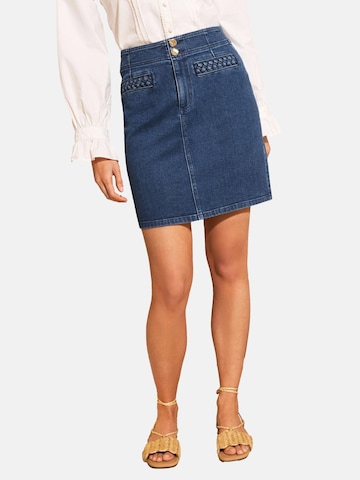 Jupe love & roses en bleu : devant