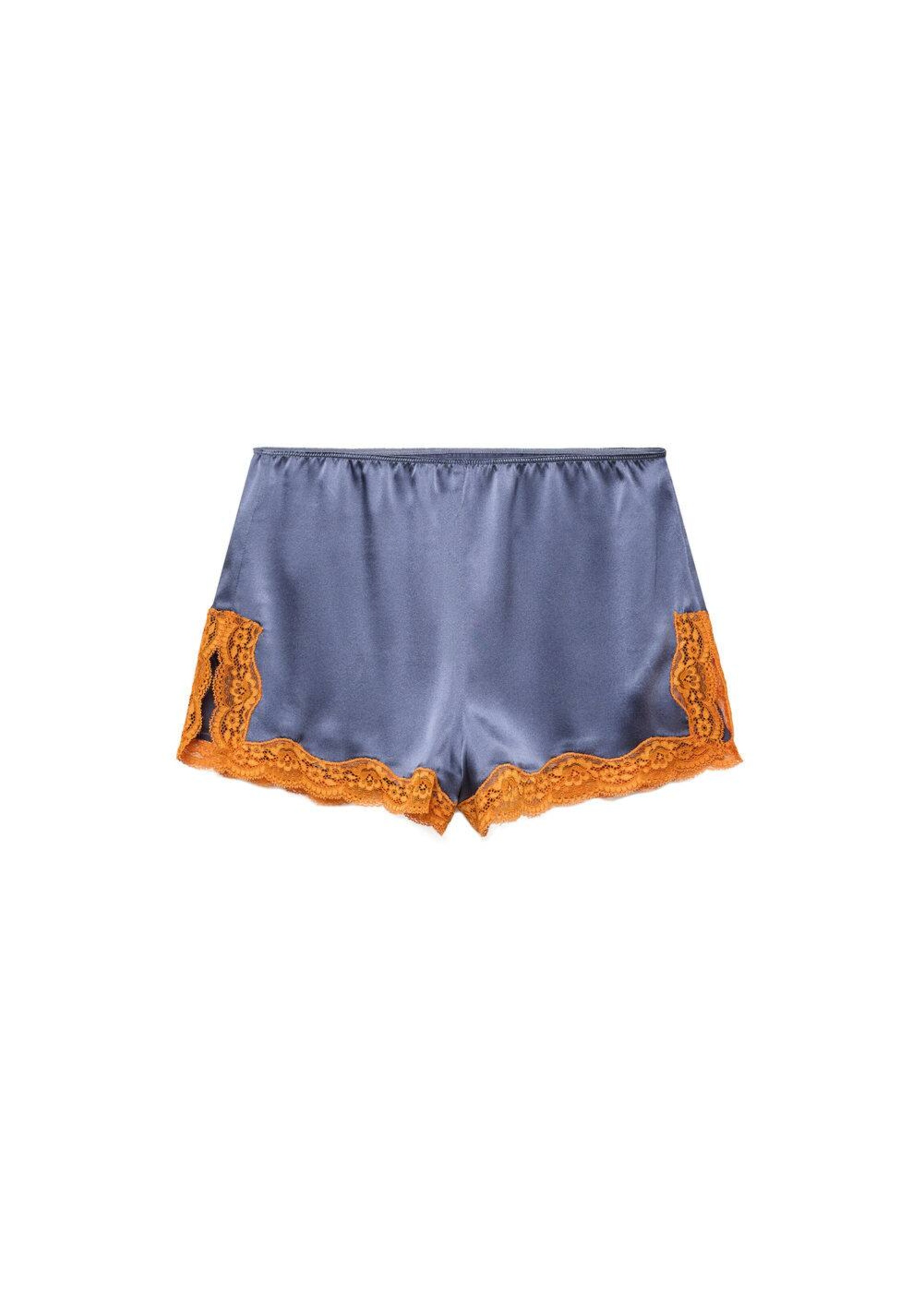 MANGO Pyjamashorts 'Jones' in royalblau / orange, Produktansicht
