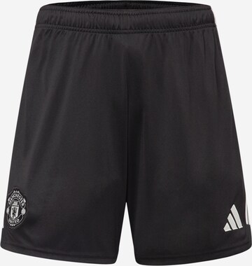 ADIDAS PERFORMANCE Workout Pants 'Manchester United 23/24' in Black: front