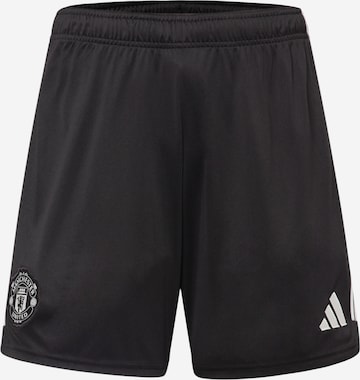 ADIDAS PERFORMANCE Workout Pants 'Manchester United 23/24' in Black: front
