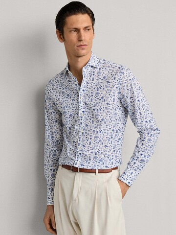 Hackett London Regular Fit Hemd 'ISLAND' in Blau