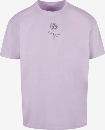 Merchcode Shirt 'Rose' in Lila: voorkant