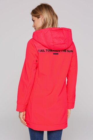 Soccx Lange Softshelljacke mit Stepp-Partien in Rot