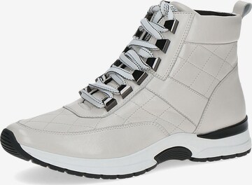 CAPRICE Lace-Up Ankle Boots in White: front