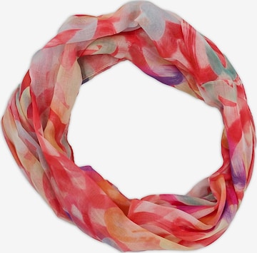 styleBREAKER Schlauchschal 'Loop mit Brushstroke Herz Muster' in Rot: Vorderseite