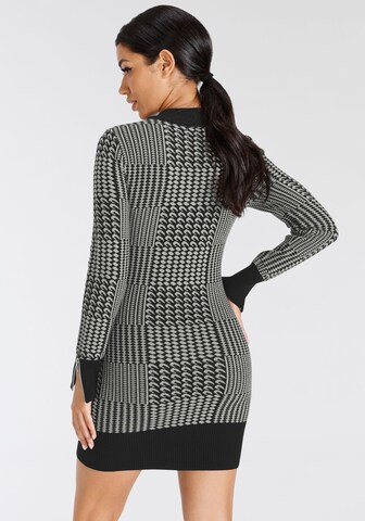 MELROSE Knitted dress in Grey