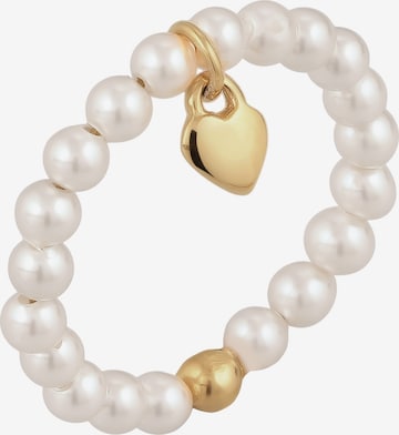 ELLI Ring 'Herz' in Gold: Vorderseite