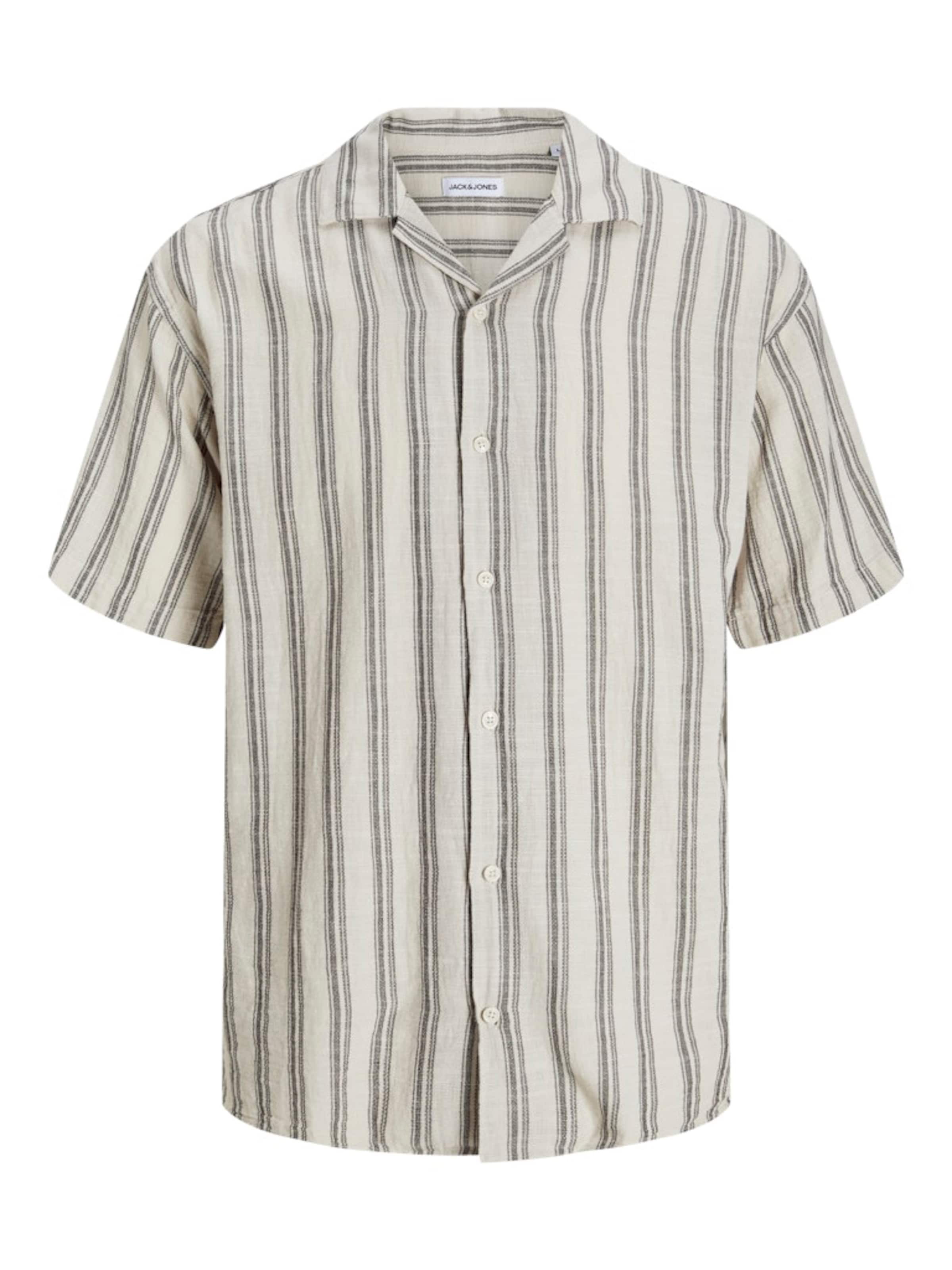 JACK & JONES Средняя посадка Рубашка 'JJEENZO' в Бежевый