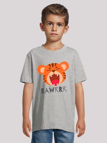 T-Shirt 'Tiger Süßes Tier' F4NT4STIC en gris : devant