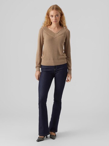 VERO MODA Sweater 'New Lexsun' in Brown