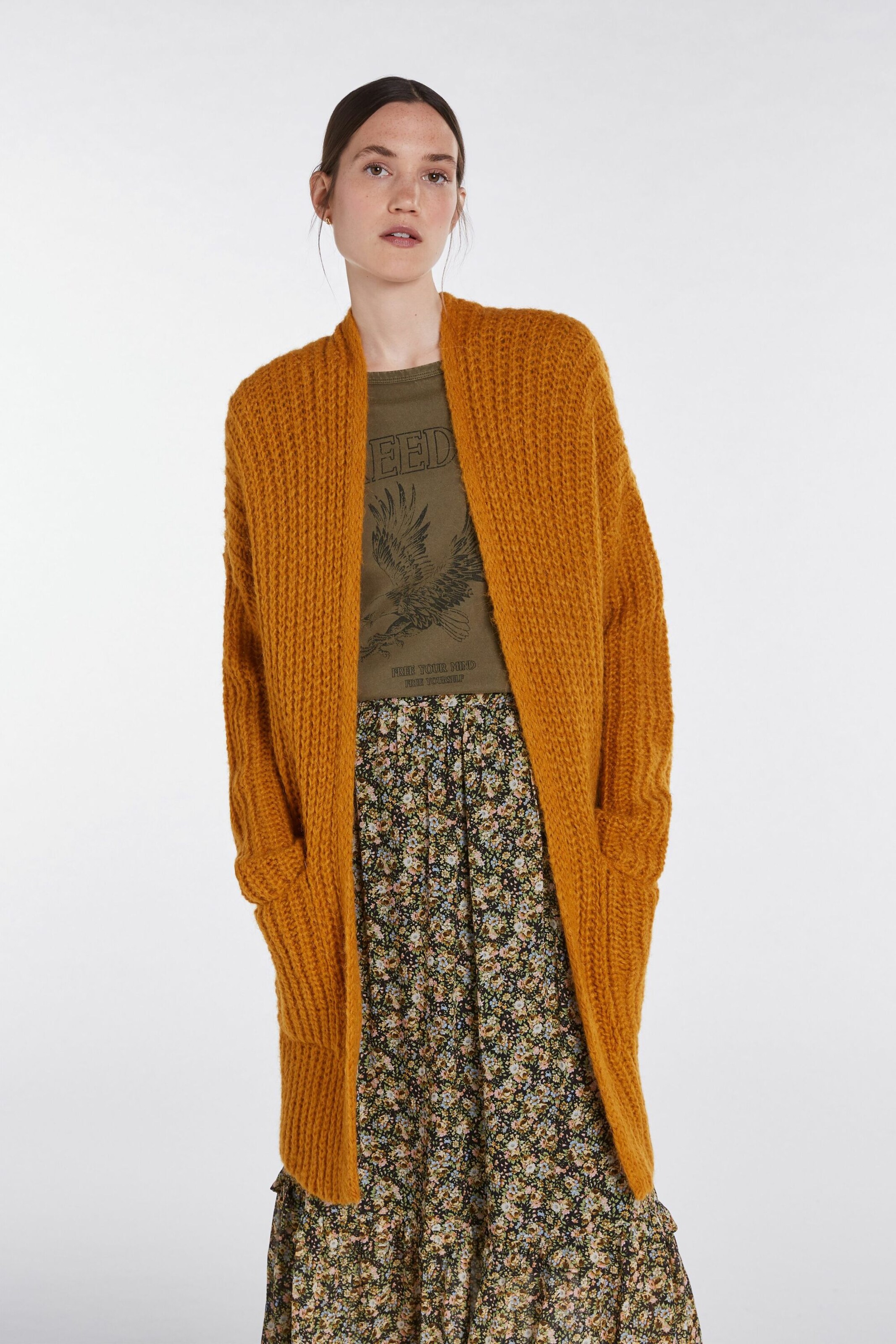 Frauen Große Größen SET Strickjacke in Cognac - XO72130 Frauen Große Größen SET Strickjacke in Cognac - XO72130