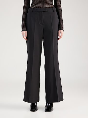 3.1 Phillip Lim Flared Trousers with creases in Black: front