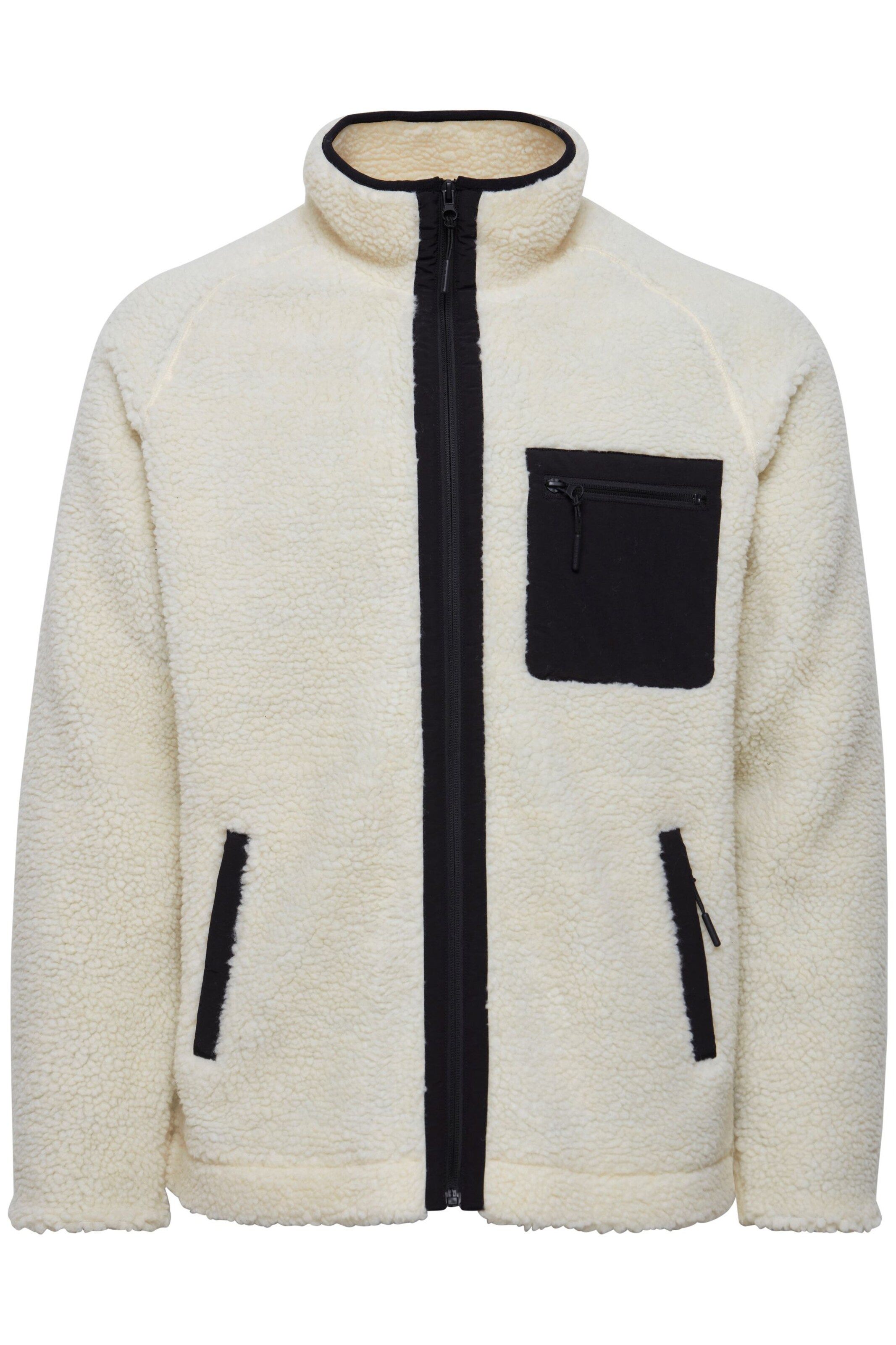 INDICODE JEANS Fleece jacket 'Trodie' in White: front