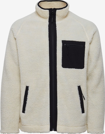 INDICODE JEANS - Chaqueta polar 'Trodie' en blanco: frente